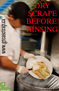 dry-scraping dishes